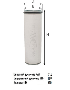 Фильтр воздушный AG 1102/1 \7368215\GOODWILL    LIEBHERR  (P781351) (AF25230) (MANN. CF2100)