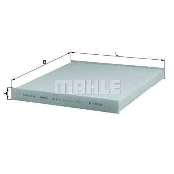MAHLE Элемент фильтрующий салонного фильтра LA 411 S0322 (CU 2544)
