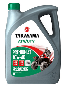 Takayama ATV/UTV Premium 4T 10W40 SM MA2 4л п/с АКЦИЯ -10%
