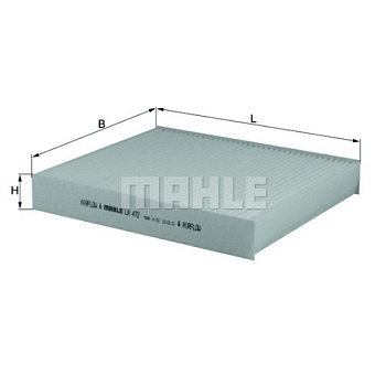 MAHLE Элемент фильтрующий салонного фильтра LA 472 Z0322 (CU 2442)
