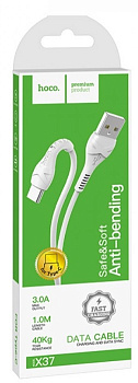 Дата-кабель универ. USB Type-C 1м, 3А, белый HOCO X37 0512