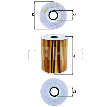MAHLE Элемент фильтрующий масляного фильтра OX 254D4 ECO S0322 (HU 9001 x)