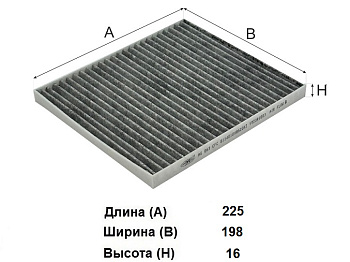 Фильтр салона уголь AG 063 CFC \8114010U8520XZ\GOODWILL    МОСКВИЧ 3 (22-) JAC S3 (18-) , JS4 (22-)