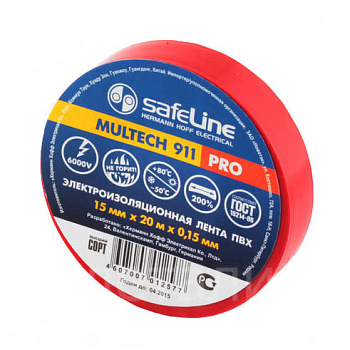 Изолента Safeline 19/25 красная