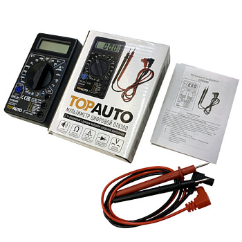 Мультиметр цифровой DT830D ТОП АВТО, звуковая прозвонка цепи, DT830D, ТОП АВТО