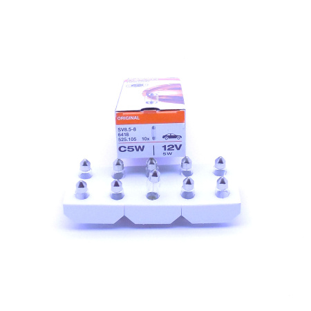 6418 ЛАМПА C5W 12V 5W SV8,5-8 OSRAM (10 шт)