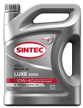 Sintec Luxe 5000 10W40 A3/B4 SL/CF 5л п/с