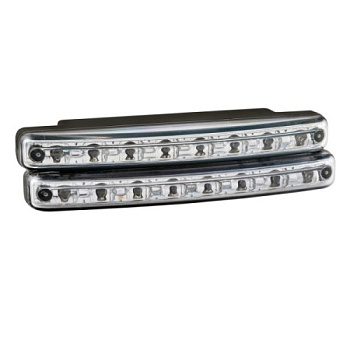 Ходовые огни  SKYWAY 12V 8 диодов Safety (~155*40*15мм) 2шт S01501021