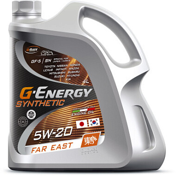 G-Energy Synthetic Far East 5w20 API SN/CF ILSAC GF-5  4 л (масло синтетическое) НОВЫЙ