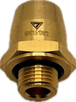 Фитинг латунный наружная M16x1,5мм D 16x2мм, (H1.M16x1,5 D16x2)