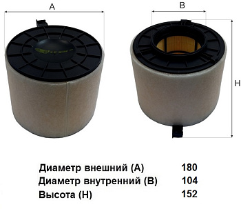 Фильтр воздушный AG 007 \8W0133843\GOODWILL   AUDI A4 (15-)  (SAKURA. A-31340)  (MANN. C17010)