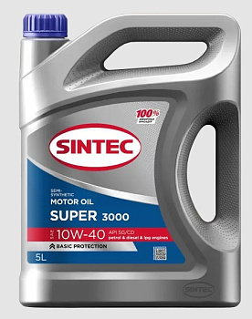 Sintec Super 3000 10W40 SG/CD 5л п/с