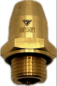 Фитинг латунный наружная M16x1,5мм D 9x1мм, (H1.M16x1,5 D9x1)