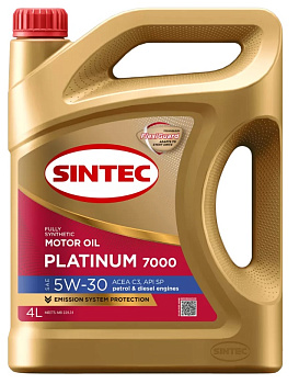Sintec Platinum 7000 5W30 C2/C3 SP 4л синт