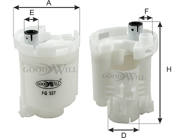 Фильтр топливный (БАК) FG 527 LL \2330021010\GOODWILL   TOYOTA COROLLA  (JS. FS6300) (SAK. FS-1149)