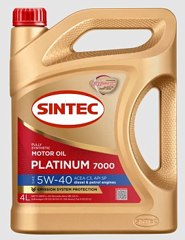 Sintec Platinum 7000 5W40 C3 SP 4л синт