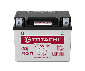 Аккумулятор TOTACHI CMF 9 а/ч 12N9-4B-BS R AGM