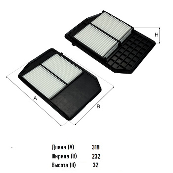 Фильтр воздушный AG 2228 \1722059B000\GOODWILL   HONDA CR-V,Stepwgn L15B (15-)  (VIC. A-8006V)