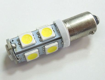 Светодиод 12V 4 WНITE (9SMD) T8 ВА9S (2 шт)    МАЯК