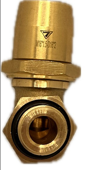 Фитинг латунный угловой M16x1,5мм D16x2мм, (C1.M16x1,5 D16x2)