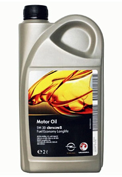 GENERAL MOTORS GM  Dexos2 5W30   2 л (синтетическое) OPEL