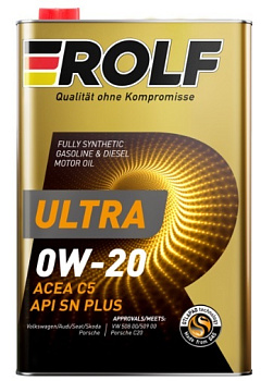 Rolf Ultra 0W20 C5 SN plus 1л (металл) синт