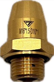 Фитинг латунный наружная M16x1,5мм D 10x1мм, (H1.M16x1,5 D10x1)