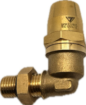Фитинг латунный угловой M12x1,5мм D12x1,5мм, (C1.M12x1,5 D12x1,5)