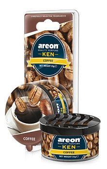 Ароматизатор на панель AREON KEN BLISTER Coffee 704-AKB-09