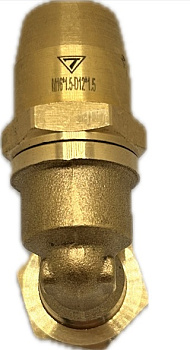 Фитинг латунный угловой M16x1,5мм D12x1,5мм, (C1.M16x1,5 D12x1,5)