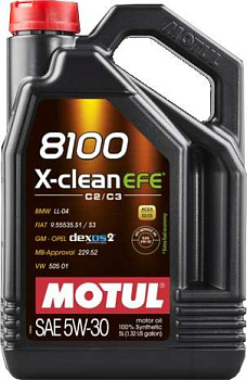 MOTUL 8100 X-Clean EFE 5w30 100% Synthetic 4 л (синтетическое)