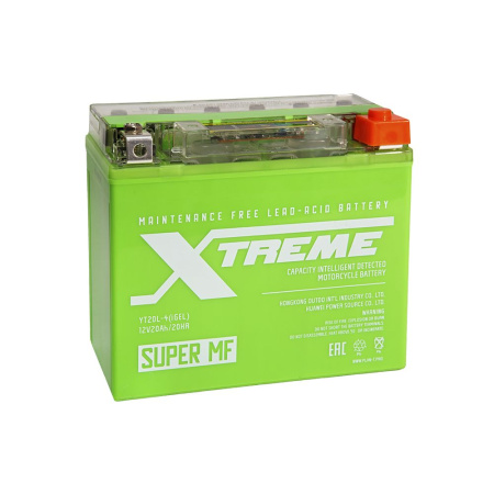 Аккумулятор Мото Xtreme 20 а/ч YT20L-4 iGel обр.