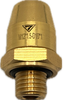 Фитинг латунный наружная M12x1,5мм D 10x1мм, (H1.M12x1,5 D10x1)