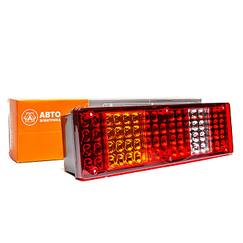 Фонарь задний, для КамАЗ, лев., LED, с подсветкой, жгут с разъемом (Tyco Electronics), 24 В АЕ