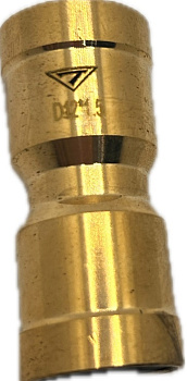 Фитинг латунный  с пласт. вставкой прямой D12х1,5мм, (D2.D12x1,5)