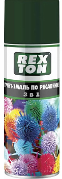 Грунт-эмаль по ржавчине 3 в 1 REXTON зеленый, RT-150.50 аэрозоль 520 мл