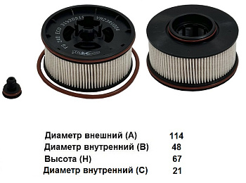 Фильтр топливный FG 240 ECO \КАТР\31920S1900\GOODWILL    HYUNDAI Santa Fe IV TM  (18-)  (JS. FE1042)