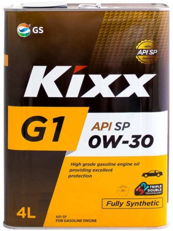KIXX Synthetic G1 0w30  SP бензин  4 л (масло синтетическое)