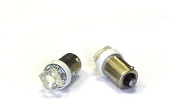 Светодиод 12V 4 конус Super White T8 ВА9S (2 шт)   МАЯК