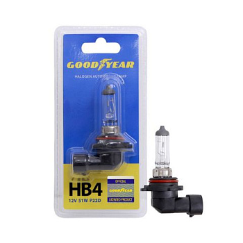 НB4 12V 51W GOODYEAR лампа автомобильная галогенная (P22d ) блистер   GY010041