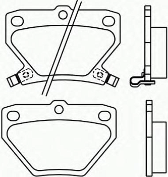 Колодки тормозные задние V675 Toyota PF1454k1 04466-52010 04466-52020 446620090   FINWHALE