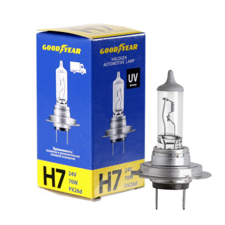 Лампа автомобильная галогенная Goodyear Н7 24V 70W PX26d GY017240