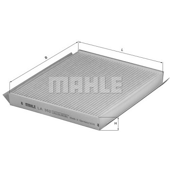 MAHLE Элемент фильтрующий салонного фильтра LA 362 Z0322 (CU 1719)