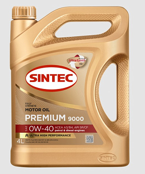 Sintec Premium 9000 0W40 A3/B4 SP/CF 4л синт