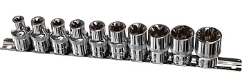 Набор головок торцевых 1/2"DR внешний TORX на держателе, 10 пр.912610