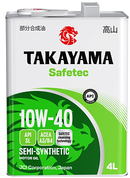 Takayama Safetec 10W40 A3/B4 SL 4л (металл) п/с АКЦИЯ -10%
