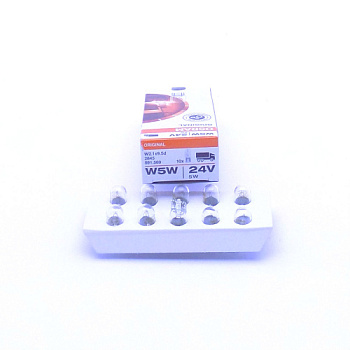 2845 ЛАМПА W5W 24V 5W W2,1X9,5d OSRAM (10шт)
