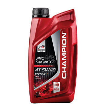 CHAMPION PRORACING GP 4T 5W40 ESTER+  в п/э бут. 1л Масло мот.