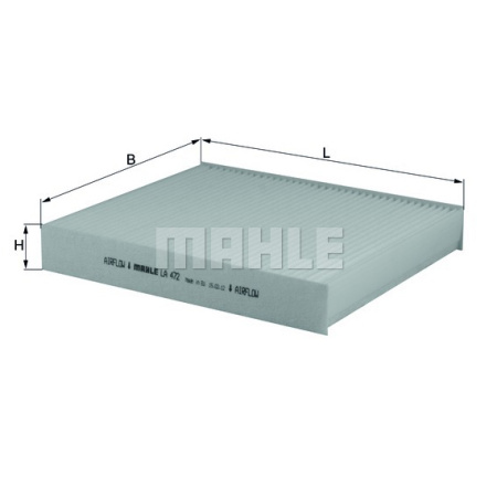 MAHLE Элемент фильтрующий салонного фильтра LA 472 Z0322 (CU 2442)
