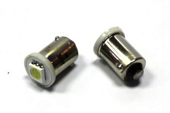 Светодиод 12V 4 WHITE (1SMD) T8 BA9S (10 шт)    МАЯК